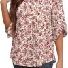 Women's 2024 Summer Chiffon Blouses Bell Short Sleeve Tshirts Casual Loose Flowy Dressy Work Tops for Leggings Blouse