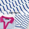 Womens Striped Long Sleeve Shirts 2024 Casual V Neck Oversized Sweatshirt Loose Fit Tunic Tops Fall Blouses