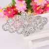 4 Inch Flower Ribbon Brooch Clear Austrian Crystal