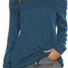 Women's Long Sleeve Boat Neck Off Shoulder Blouse Tops