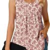 Women's Dressy Chiffon Blouses Crew Neck Sleeveless Tunic Tops Office Cute Work Shirts 2024 Summer Casual Tank Tops