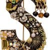 Crystal Pearl Initial Brooch Gold Plated Enamel Colorful Letter Alphabet Breastpin Pin for GIFTS