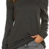 Women's Long Sleeve Boat Neck Off Shoulder Blouse Tops
