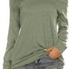 Women's Long Sleeve Boat Neck Off Shoulder Blouse Tops