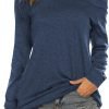 Women's Long Sleeve Boat Neck Off Shoulder Blouse Tops