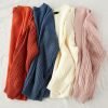 Women's 2024 Fall Long Sleeve Crew Neck Solid Color Cable Knit Chunky Casual Oversized Pullover Sweater Tops