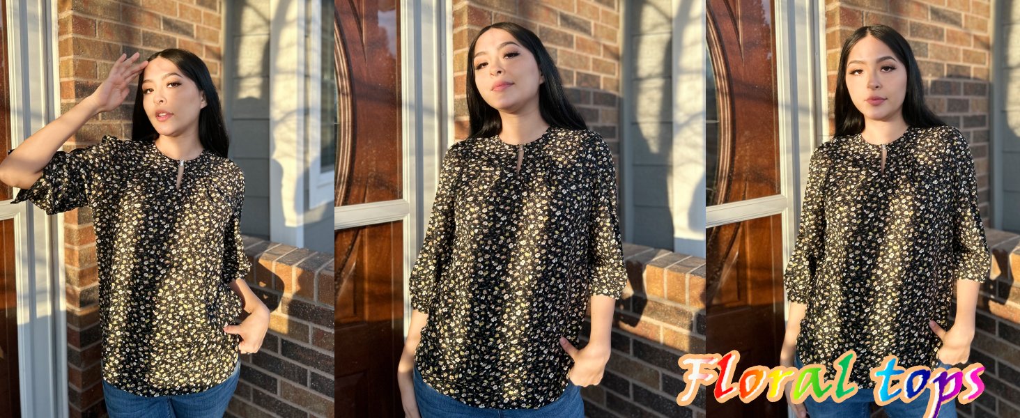 boho floral womens tops spring summer fall winter